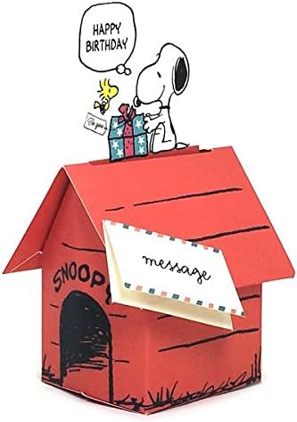 Birthday card Snoopy three-dimensional house EAR-699-017 Japan Hallmark