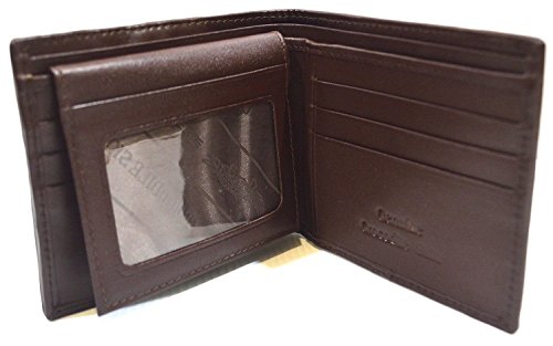 Authentic M Crocodile Skin Men's Bifold Backbone Leather Dark Brown Wallet
