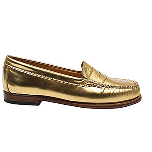 G.H. Bass & Co. Women's Wayfarer-L Flat,Gold,8.5 M US