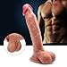 10Inch Realistic Dildo Dual-Layered Silicone Cock with Full Shaped Balls and Strong Suction Cup Didlo for Life-Like Experience Hands-Free Anal and Pussy Play Masturbation Luvkis Dido Sex Toy for Women