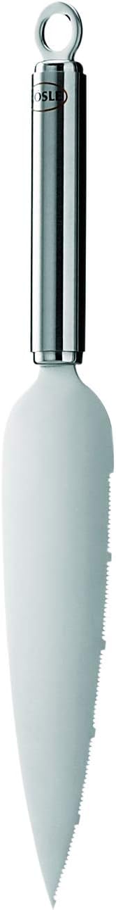 RÖSLE Tortenmesser, Hochwertiges Kuchenmesser zum Teilen und Verteilen von Torten und Kuchen, feine Zahnung, Edelstahl 18/10, Länge 29,5 cm