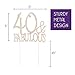 Ella Celebration 40 & Fabulous Cake Topper for 40th Birthday Party Supplies Rose Gold Decoration (40 & Fabulous Rose Gold)