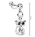 BodyJ4You Owl Dangle Tragus Cartilage Earring 16 Gauge