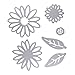 Whitelotous 6pcs Cutting Dies Cut Dies Stencil Metal Template Mould for DIY Scrapbook Album Paper Card (Daisy)