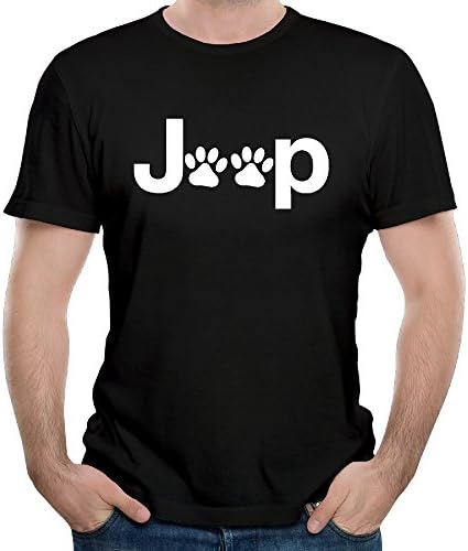 Men's Jeep Wrangler Dog Paw Funny T Shirts Short Sleeve Printed
