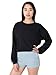 American Apparel California Fleece Cropped Sweatshirt - Black/One Size