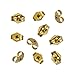 10pcs/5 Pairs 14K Yellow Gold Earring Backs Replacement Secure Ear Locking for Stud Earrings Ear Nut for Posts, 5x6mm