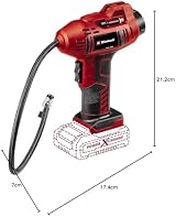 Einhell 18V Cordless Tyre Inflator Air Compressor 11 bar Auto Shut-Off Solo view 12