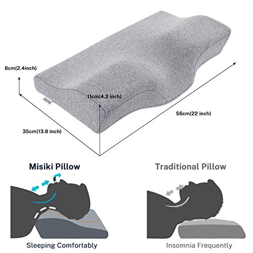 Misiki Memory Foam Pillow Orthopedic Pillow Cervical Pillow for Neck