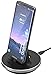 Samsung Galaxy S8 Plus Desktop Charging Dock - Type C Charger (case compatible) by Encased (Black/Aluminium)