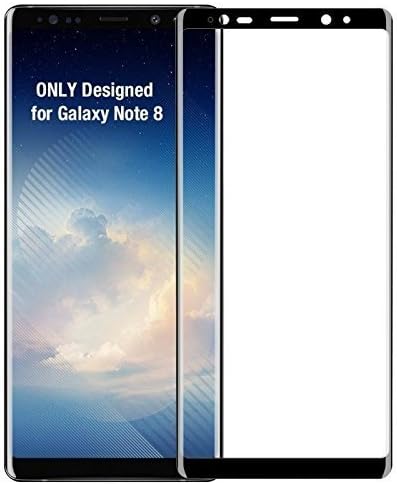 Galaxy Note8 Screen Protector Tempered Glass Anti-Glare Full Coverage Tempered Screen Guard For Samsung Note8 (Black)