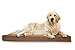 Furhaven Snuggle Terry & Suede Mattress Egg Crate Orthopedic Foam Dog Bed - Camel, Large