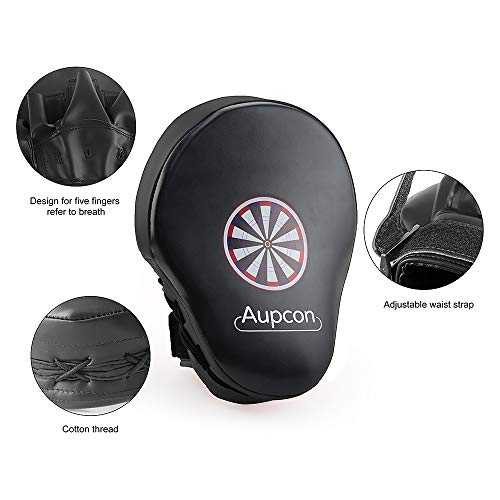AUPCON Curved Punching Mitts Boxing Pads - MMA Punch Mitts Training Boxing Punch Focus Mitts Target Focus Punch Pad Gloves Karate Muay Thai Kickboxing