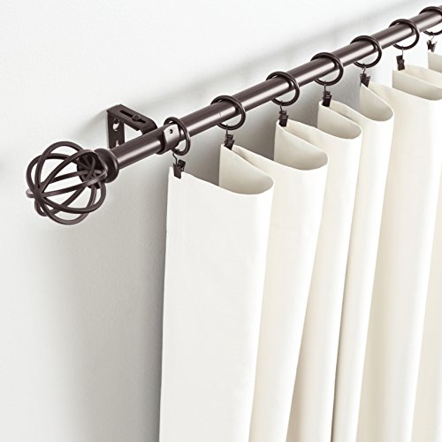 Value Pack of Sheffield Home, AMG, and Enchante Accessories, Round Cage Curtain Rod, 42 to 120-Inch, 4 Pack, Oil Rubbed Bronze
