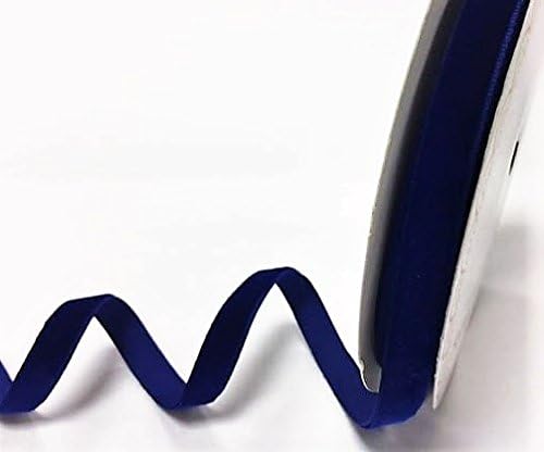 Navy Blue Bertie's Bows 10mm Polyester Velvet Ribbon on a 10m Roll