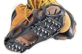 Kongland Shoes Protector Walk Traction Cleats on Ice and Snow, One Pair Elastic Rubber with Steel Cleats for Climbing and Hiking, Snow Cleats for Better Balance and Grip