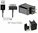 10 Ft. (EXTRA LONG) USB Data Cable Cord Charger + 2 Amp AC Wall Charger for Samsung Galaxy Tab 1, 2, 10.1, Note Tablet GT-N8013 (USA SELLER) (A-Plus Shopping)