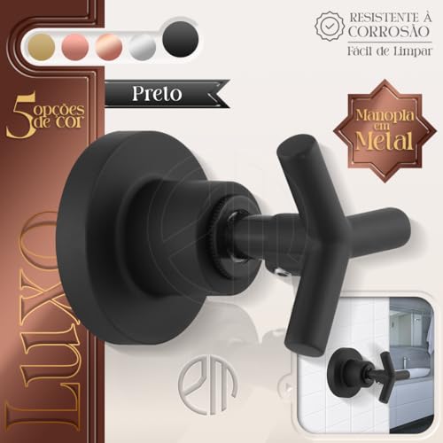 Acabamento Para Registro Preto Fosco De Chuveiro Banheiro Padrão Deca C55 1/2 3/4 e 1 Polegada Polo Metais