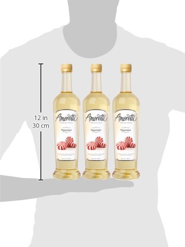 image for Amoretti Premium Peppermint Syrup 750ml 3 Pack, 25.4 Fl Oz (Pack of 3)