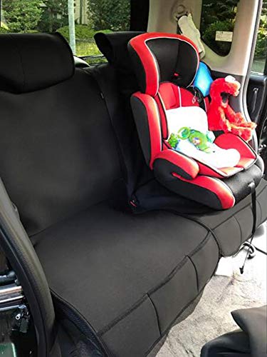 TanYoo Waterproof Car Seat Cover, Non-Slip SBR Vehicle Seat Protector, Best Protection for Sweat, Stains & Smell, Fit for Most Sedan Cars, SUVs, Black (50" Long x 24.8" Wide) (2 PCS, Black B)