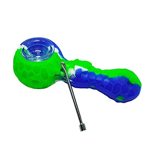 image for KPOAWKD-AODJ Unbreakable Honeycomb Silicone Straw with Clean Cover and