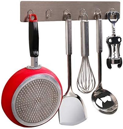 LWVAX® Bathroom Kitchen Six Piece Hook Rack Suction Wall Surface 5 Kg Max