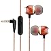 Premium Natural Wood Headset Fit All 3.5mm Smartphone Mobile Phone In-ear Noise Cancelling Headphones Earbuds Earphones with Mic Remote Corded Microphone (Model 2)