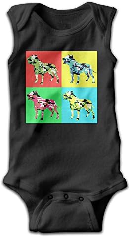 Gotosurf Fashion Army French Bulldog Baby Boys Girls Sleeveless Bodysuits Rompers Outfits 18 Months