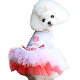 Outtop Pet Puppy Small Dog Cat Lace Skirt Princess Tutu Dress Clothes Costume (S)