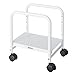 Eureka Ergonomic Computer Cart, Height-Adjustable Mobile CPU Stand Suitable for Sit Stand Desk Converters, White