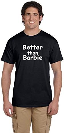 Mens Better than Barbie T-Shirt - Black - Large