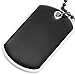 Powerful Army Style Double Dog Tag 2pcs Pendant Mens Necklace, Biker Adjustable 27 inch Black Chain