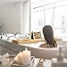 Royal Bathtub Tray Set - Expandable Non-Slip Bamboo Wooden Caddy Bath Holder for Drinks Book Tablet & Phone - Bathroom Hot Tub Accessories Extra Towel and Sponge Perfect Shower Gift (Light Brown)