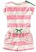 Fiream Girls Summer Shortsleeve Cotton Striped jumpsuitss(1001TZ,4T)