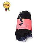 truactivewear Women's Pilates No-slip Yoga Socks For Barre, Black/Slate/Grey, 9-11