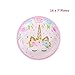 EXIJA Unicorn Party Supplies Set, 16 9inch Dinner Plates+16 7inch Dessert Plates+16 Napkins, Unicorn Plates and Napkins for Birthday Girls Party Favors,Serves 16