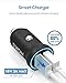 Metal Fast Car Charger NOXE, Flush Fit, Dual USB 4X Faster 36W/6A Car Adapter/Compatible iPhone 11 Pro XS XR X, Samsung Galaxy Note and More
