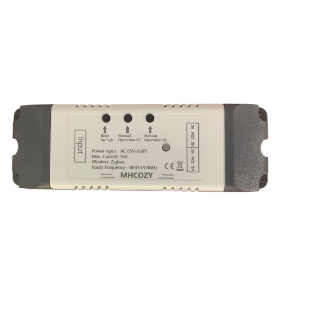 MHCOZY 2 Channel 5V 85-250V ZigBee Smart Relay Switch, Adjustable Self-Locking and Momentary Operation, Works with Alexa Google Home (ZigBee Hub Required)