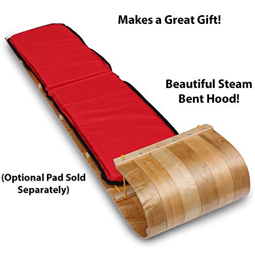 Flexible Flyer Wood Toboggan. Snow Sled Adults & Kids, 6' - Thumbnail 6