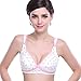TANZKY® Women's Comfort Nursing Underwear Front Button Wirefree Bra (L, Pink Apple Pattern)