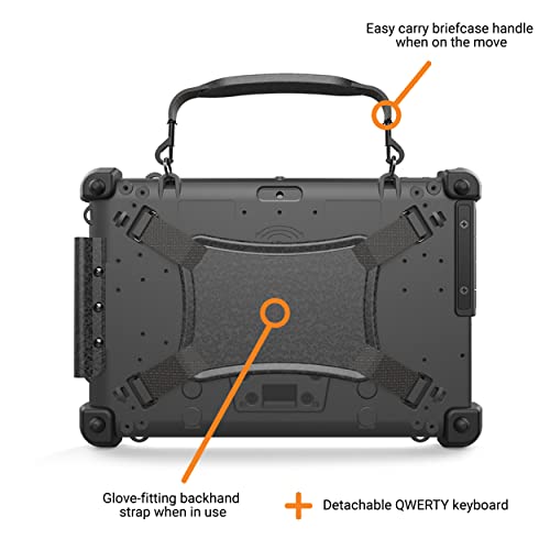 MobileDemand Flex 10B Rugged 10 inch Tablet with Keyboard and Windows 11 Pro Upgrade, A Rugged Laptop Tablet PC,(Beats Traditional Laptop Computer in Rigidity), Field Work Business Laptop