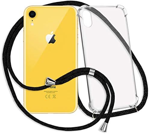 mtb more energy® Smartphone Necklace for Apple iPhone XR (6.1'') - black - Neck-wearable protective cover - Crossbody Lanyard TPU Case
