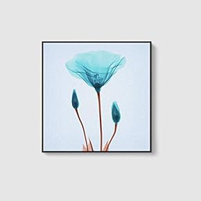 Framed Canvas Home Artwork Decoration Beautiful Flower Canvas Wall Art for Living Room, Bedroom - 16x16 inches