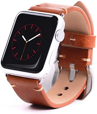 Apple Watch Band ,Vintage Vegetable Tanned Leather Watch Band For I Watch 42mm Light Brown
