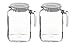 Bormioli Rocco Set Of 2 Frigoverre Glass Jug Pitcher With Hermetic Frosted Lid - 67.75 oz