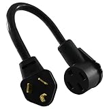 Conntek EV1030T 30-Amp NEMA 10-30P Dryer Plug to 50-Amp Electric Vehicle Adapter Compatible with Tesla Vehicles