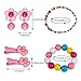 Oisee Little Girls Purse , Cute Kids Flower Handbag Set , Plush Bag with Necklace Bracelet Earring and Hair Clip，Sweet Girls Make Up Accessory-Pink