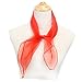 GCFIYPP 1950s Square Chiffon Scarf Sheer Square Neck Head Scarfs for Women,girls,ladies (Black+White+Red)