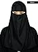 Mybatua Women's Soft Crepe Niqab Set Muslim Hijab Burqa Burka Naqaab