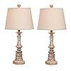 Cory Martin W-6240CABG-2PK Fangio Lighting's #6240CABG-2PK Pair of 26.5 in. Distressed Candlestick Resin Table Lamps in…